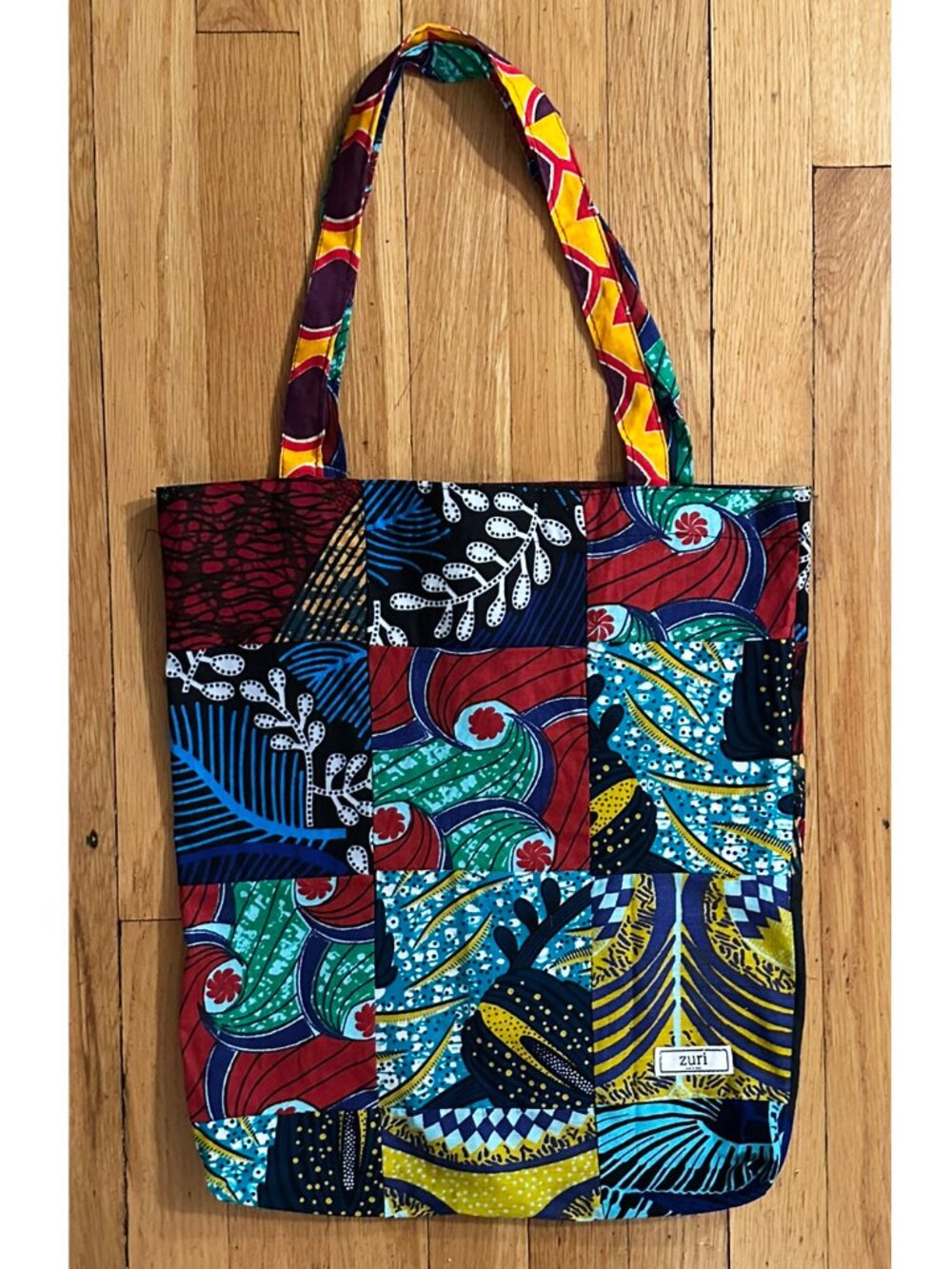 Zuri Patchwork Tote Bag African Print Tote – New
